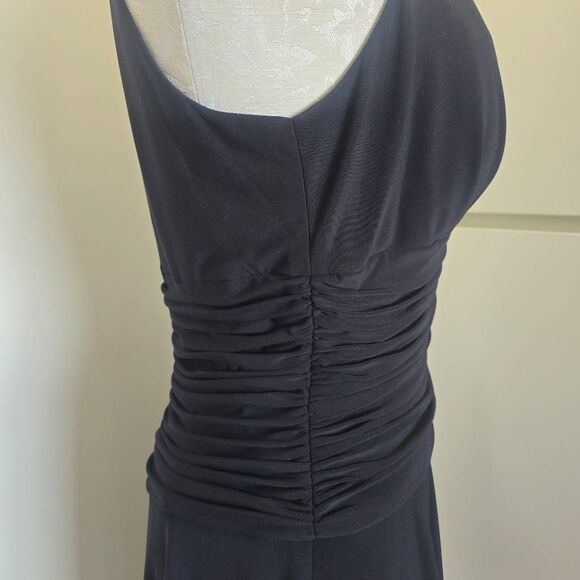 Cachet Vtg. Blk Ruched Waist, Sequin Neck Halter Dress, A Line Skirt, NWT, SZ.10 - Picture 4 of 9